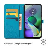 imoshion Mandala Bookcase Motorola Moto G54 - Turquoise