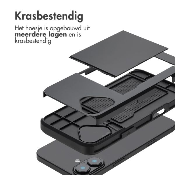 imoshion Backcover met pasjeshouder Apple iPhone 16 Plus - Zwart
