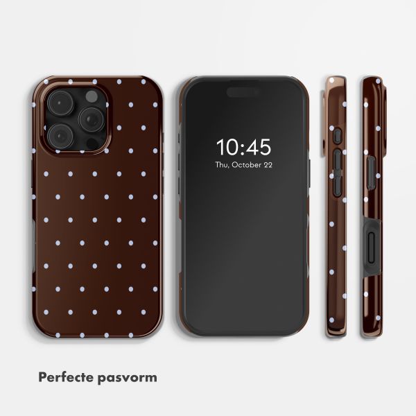 Selencia Vivid Backcover Apple iPhone 16 Pro Max - Happy Dots Chocolate