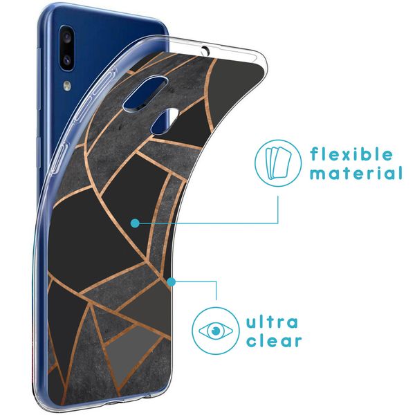 imoshion Design hoesje Samsung Galaxy A20e - Grafisch Koper / Zwart