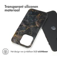 imoshion Design hoesje Apple iPhone 15 Pro - Black Marble Transparent