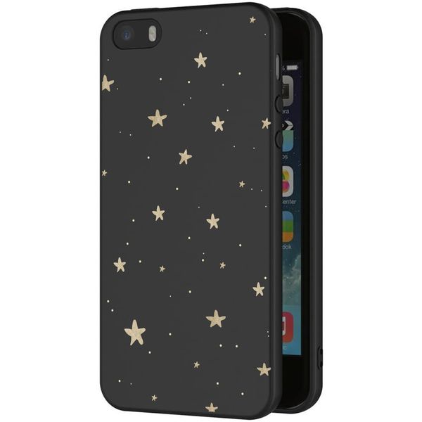 imoshion Design hoesje iPhone 5 / 5s / SE - Sterren / Zwart