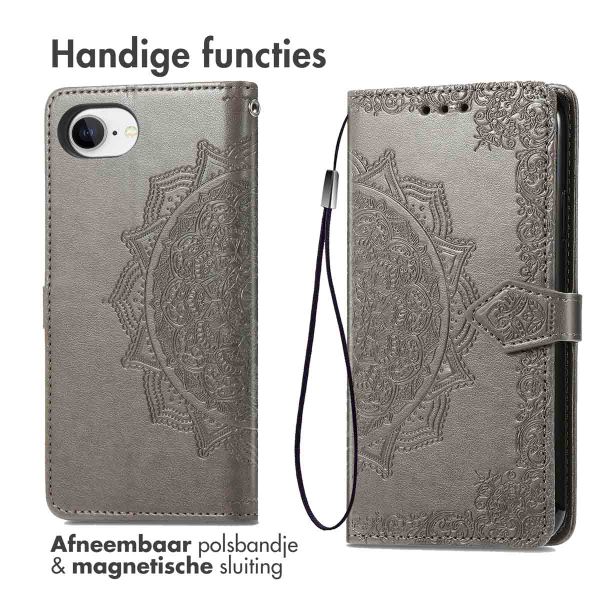 imoshion Mandala Bookcase Apple iPhone 16e - Grijs