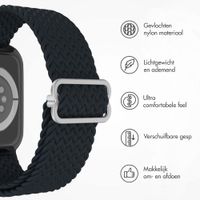 imoshion Nylon geweven bandje Apple Watch Series 1 t/m 9 / SE (38/40/41 mm) | Series 10 / 11 (42 mm) - Donkergrijs