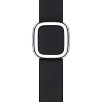 Apple Leather Band Modern Buckle Apple Watch Series 1 t/m 9 / SE (38/40/41 mm) | Series 10 / 11 (42 mm) - Maat S - Midnight