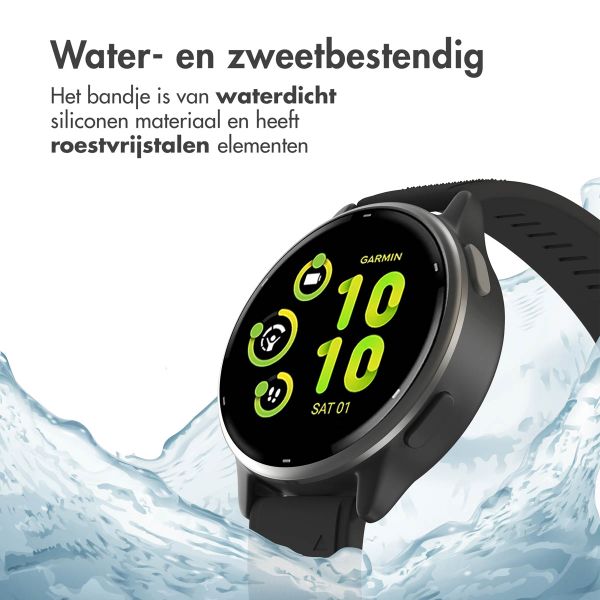 imoshion QuickFit® Siliconen bandje Garmin Watch | 22 mm aansluiting - Zwart