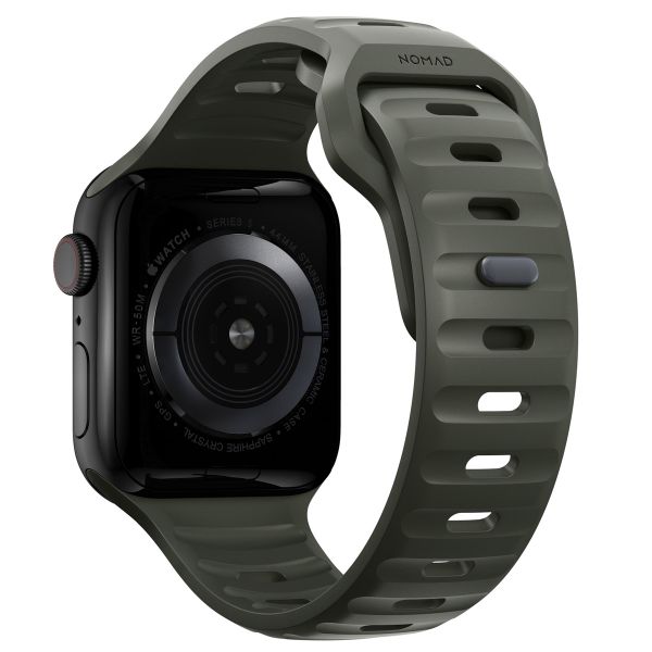Nomad Sport band FKM Apple Watch Series 1 t/m 9 / SE (38/40/41 mm) | Series 10 / 11 (42 mm) - Ash Green