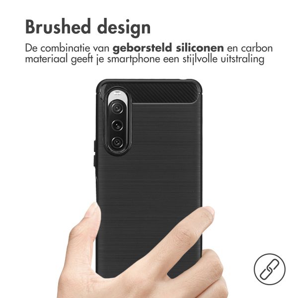 imoshion Brushed Backcover Sony Xperia 10 V - Zwart