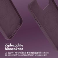 Accezz MagSafe Leather Backcover Apple iPhone 15 Pro Max - Heath Purple