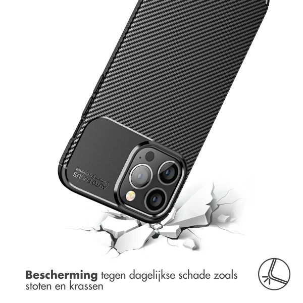 imoshion Carbon Softcase Backcover iPhone 13 Pro Max - Zwart