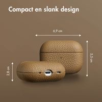 Accezz Echt Leren Case AirPods Pro 2 - Taupe