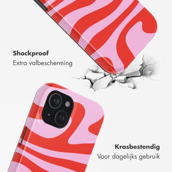 Selencia Vivid Backcover met MagSafe Apple iPhone 15 - Dream Swirl Pink