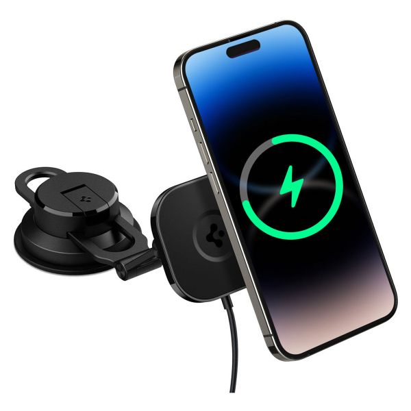 Spigen OneTap Pro 3 - Telefoonhouder auto - Dashboard of voorruit - Draadloos opladen - Magnetisch - Zwart