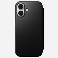 Nomad Modern Leather Folio Bookcase iPhone 16 - Black