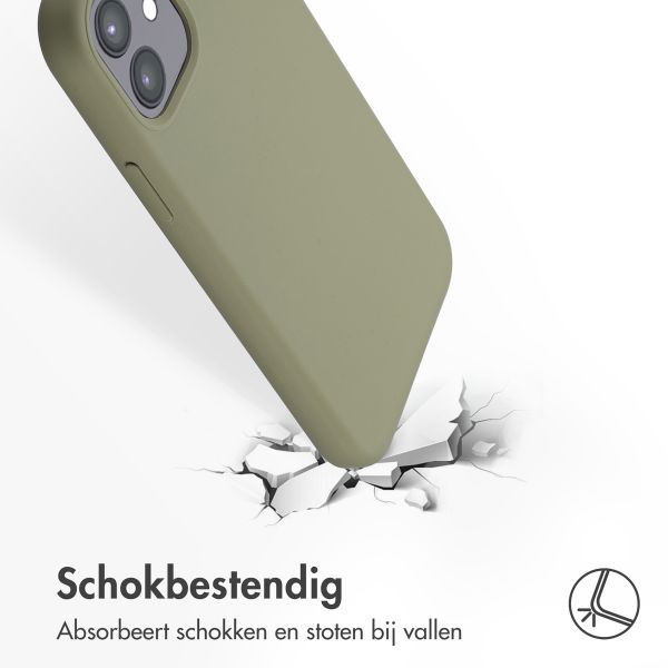 Accezz Liquid Silicone Backcover met MagSafe Apple iPhone 12 (Pro) - Cooper Green