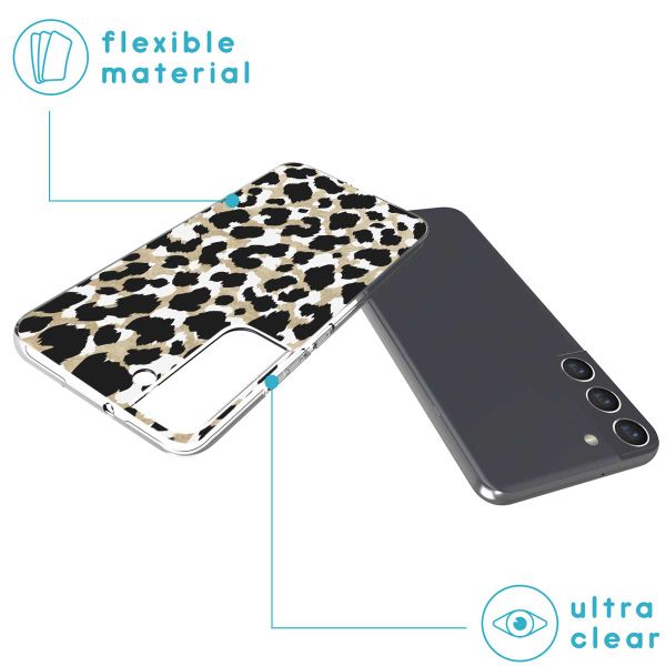 imoshion Design hoesje Samsung Galaxy S22 Plus - Luipaard / Zwart