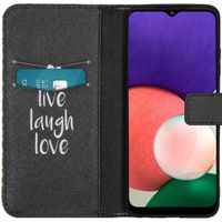 imoshion Design Softcase Bookcase Galaxy A22 (5G) - Live Laugh Love