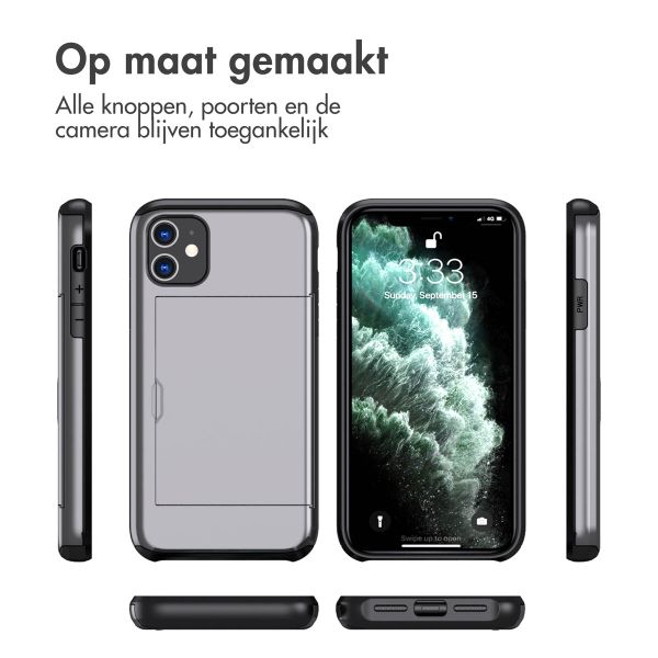 imoshion Backcover met pasjeshouder Apple iPhone 11 - Grijs