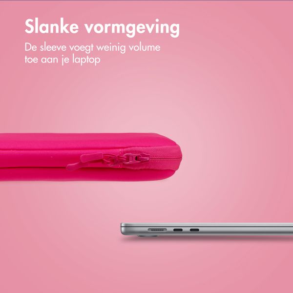 imoshion Laptop hoes 13 inch - Laptopsleeve met vak - Hot Pink