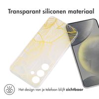 imoshion Design hoesje Samsung Galaxy S25 - Golden Leaves Transparant