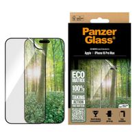 PanzerGlass Matrix Recycled Ultra-Wide Fit Anti-Bacterial Screenprotector incl. applicator Apple iPhone 16 Pro Max