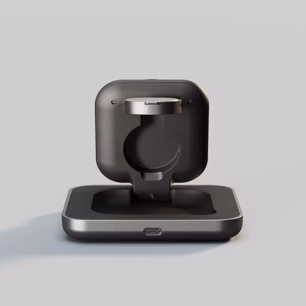 Zens Nightstand Charger Pro 2 next gen - Draadloze oplader voor telefoon / earbuds / Apple Watch - MagSafe en Qi2 - Zwart