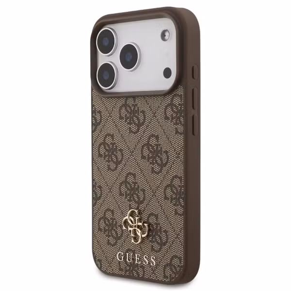 Guess 4G Metal Logo Backcover MagSafe Apple iPhone 17 Pro Max - Bruin