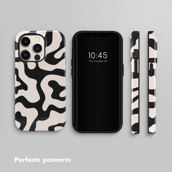 Selencia Vivid Tough Backcover iPhone 14 Pro - Art Wave Black