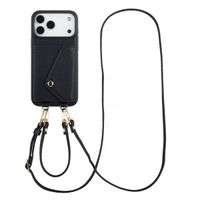 Selencia Sera Phone Case with Cord and Envelope Card Holder Apple iPhone 17 Pro Max - Black