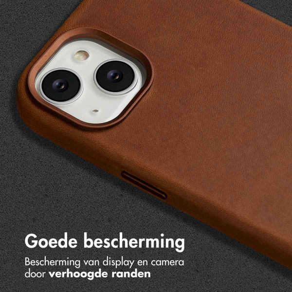 Accezz Vintage Leather Magsafe Backcover Apple iPhone 14 - Tabacco Cognac
