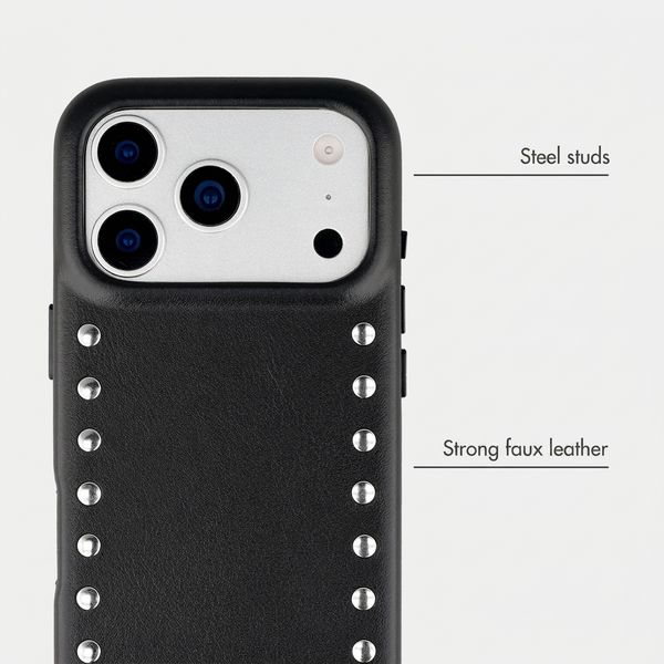 Selencia Studs Back Cover with MagSafe Apple iPhone 17 Pro Max - Velvet Black
