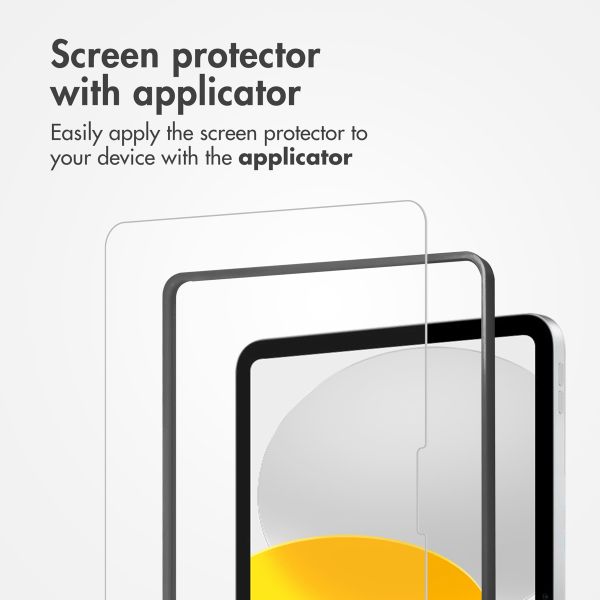 Accezz Glass Screen Protector + Applicator Apple iPad 11 (2025) 11 inch A16 / iPad 10 (2022) 10.9 inch