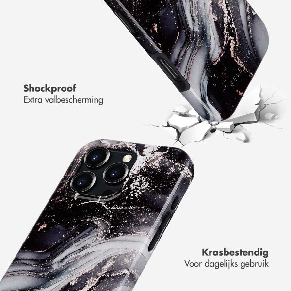 Selencia Vivid Backcover met MagSafe Apple iPhone 16 Pro - Chic Marble Black