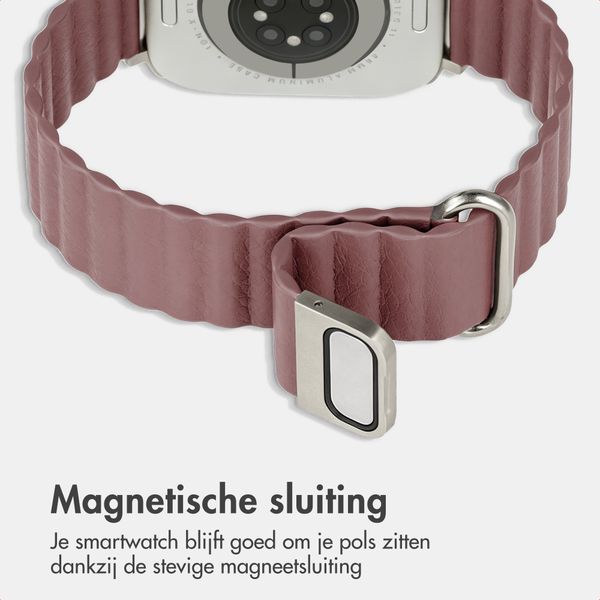imoshion Magnetisch kunstleren bandje Apple Watch | 44/45/46/49 mm - Rose