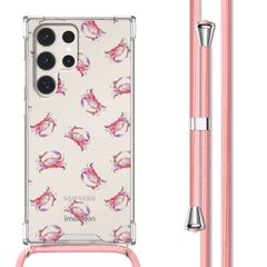 imoshion Design hoesje met koord Samsung Galaxy S23 Ultra - Crab Watercolor