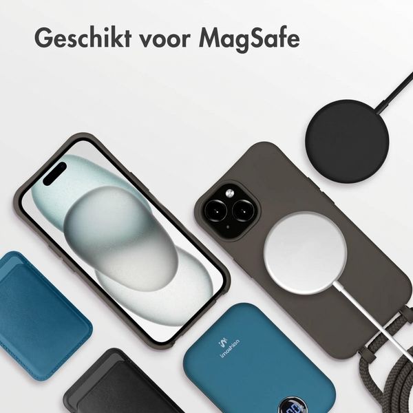 imoshion Color Backcover met afneembaar koord met MagSafe Apple iPhone 15 - Black Coffee
