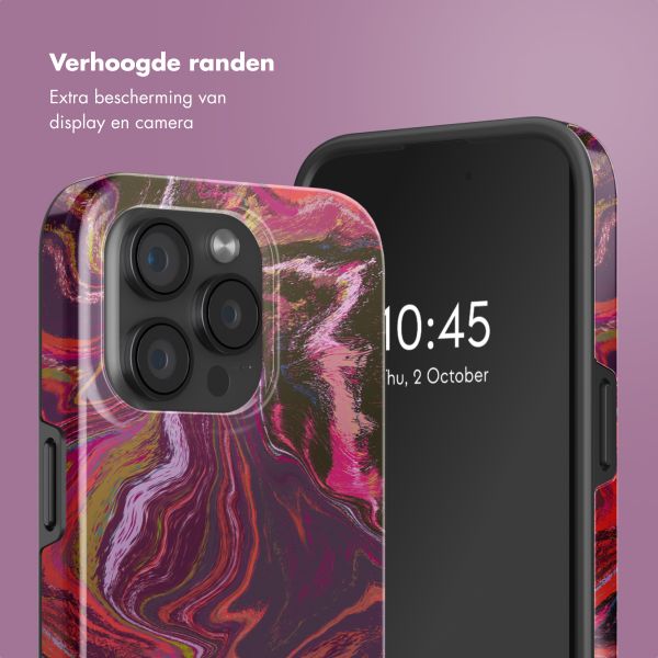 Selencia Vivid Backcover met MagSafe Apple iPhone 15 Pro - Marble Purple