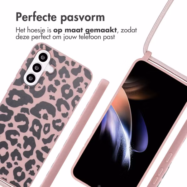imoshion Siliconen design hoesje met koord Samsung Galaxy A36 / A56 - Animal Pink
