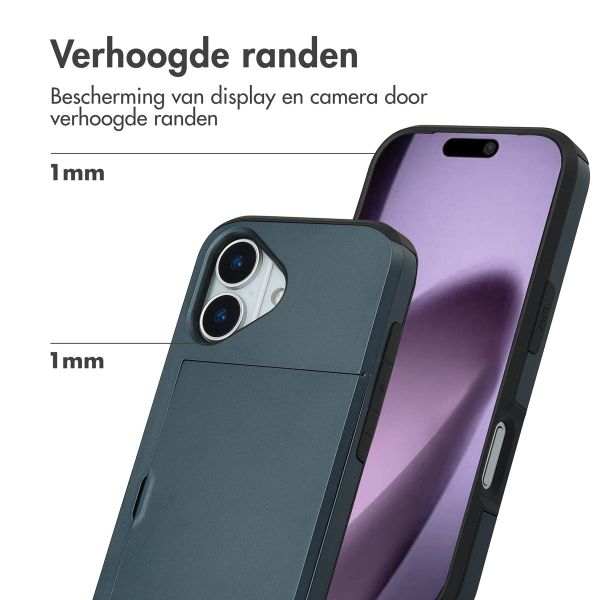 imoshion Backcover met pasjeshouder Apple iPhone 17 - Donkerblauw
