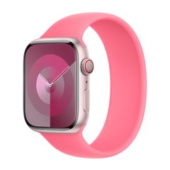 Apple Siliconen solobandje Apple Watch Series 1 - 9 / SE (38/40/41 mm) | Series 10 / 11 (42 mm) - Maat 7 - Pink