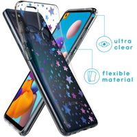 imoshion Design hoesje Samsung Galaxy A21s - Sterren - Paars