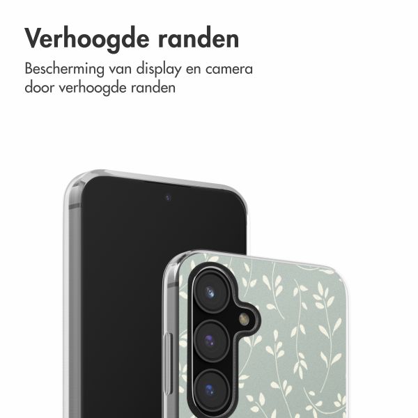 imoshion Design hoesje Samsung Galaxy S24 FE - Smoke Green Flowers