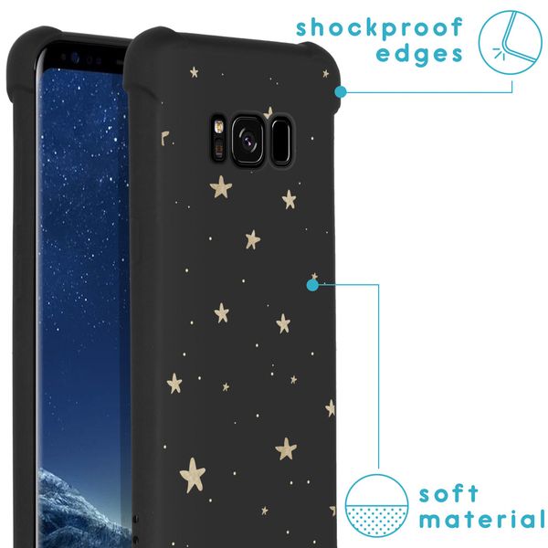 imoshion Design hoesje met koord Samsung Galaxy S8 - Sterren - Zwart / Goud