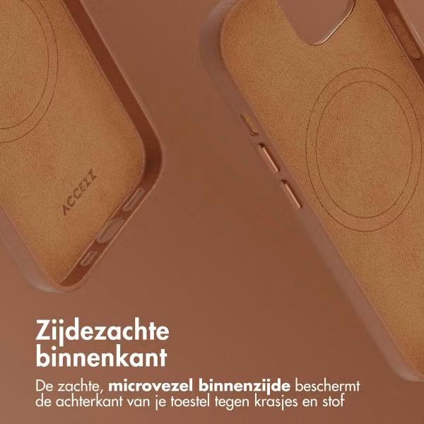 Accezz MagSafe Leather Backcover Apple iPhone 15 - Sienna Brown