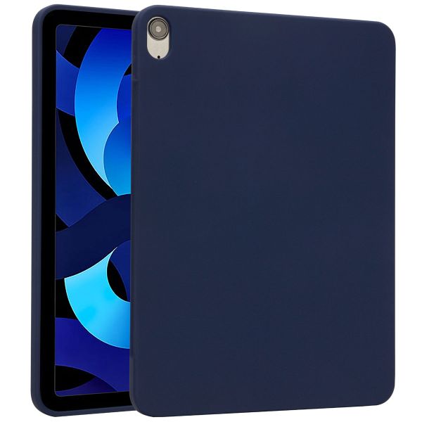 Accezz Liquid Silicone Backcover met penhouder iPad Air 11 inch (2025) M3 / (2024) M2 / Air 5 (2022) / Air 4 (2020) - Donkerblauw