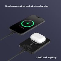 Selencia Vivid Powerbank 5,000 mAh - Wireless Powerbank - MagSafe and Qi - Black / Swirl Black