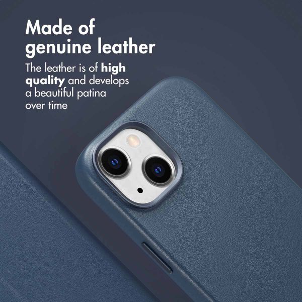 Accezz 2-in-1 Leather Bookcase with MagSafe Apple iPhone 15 - Nightfall Blue