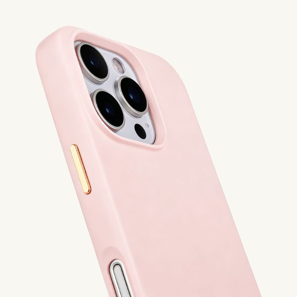 Selencia Rivièra MagSafe Backcover met afneembare haakjes Apple iPhone 16 Pro - Sorbet Pink