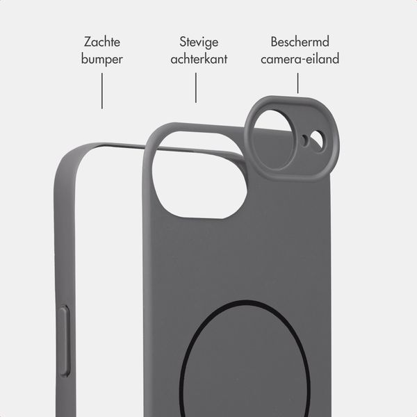 Accezz Grip Backcover met MagSafe Apple iPhone 17e / 16e - Grijs
