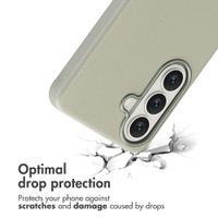 Accezz Leather Back Cover with MagSafe Samsung Galaxy S26 - Light Grey
